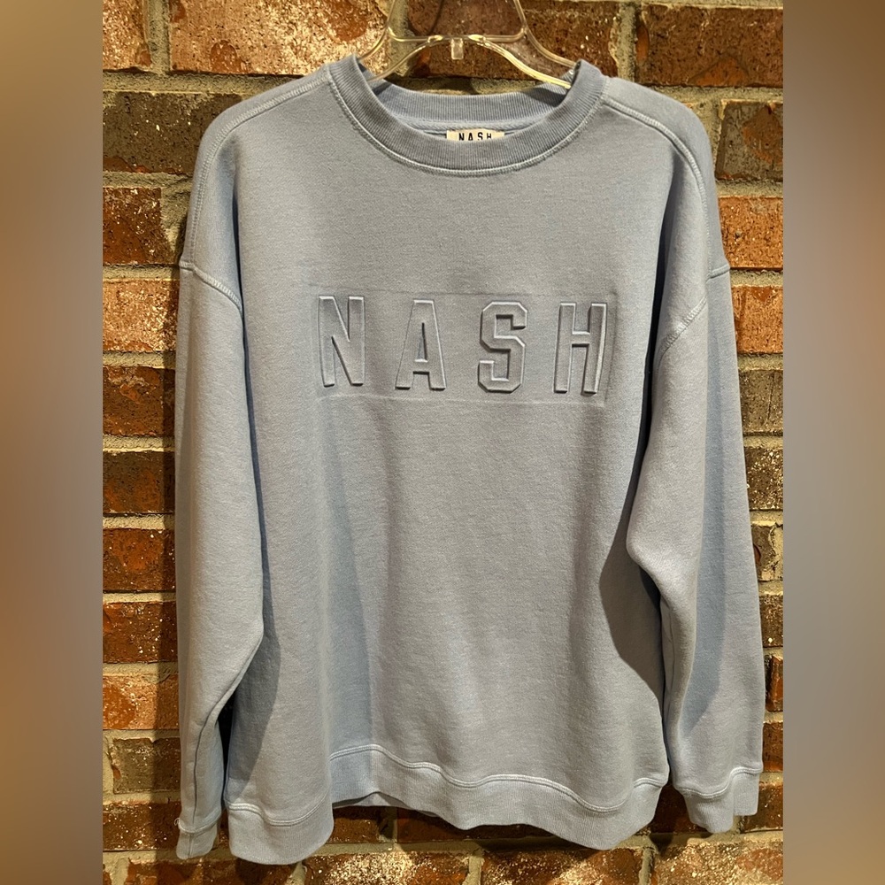 Nash Tonal Essential Crew sweatshirt Ash Light Blue - unisex size xl/2x